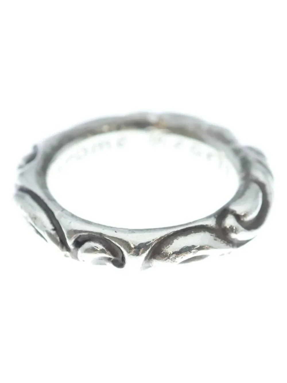 Chrome Hearts Scrl Band Scroll Ring Silver